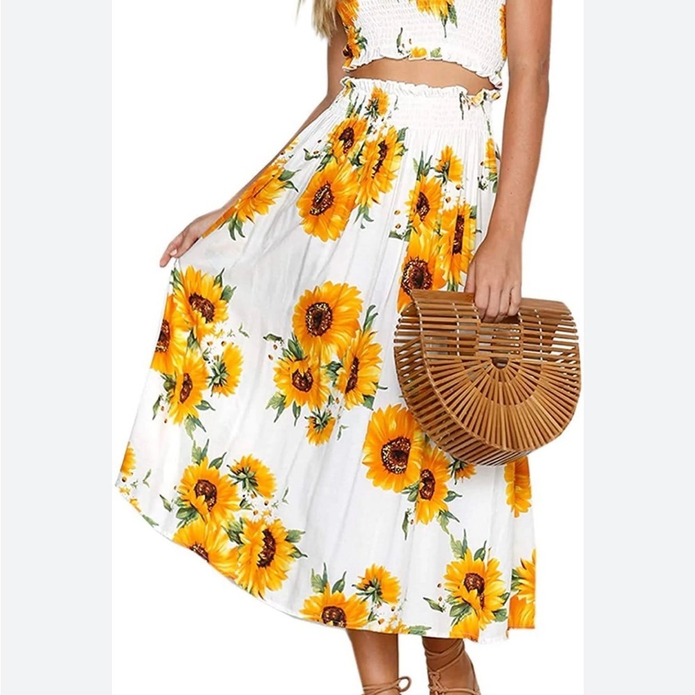 Sunflower two-piece crop top and maxi skirt NWT SZ S - Picture 2 of 9